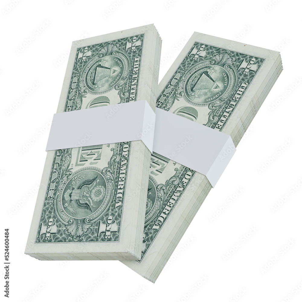 USA Currency Dollar 1: Stack of US Dollar USA banknote USA Currency Dollar 1: Stack of US Dollar USA banknote