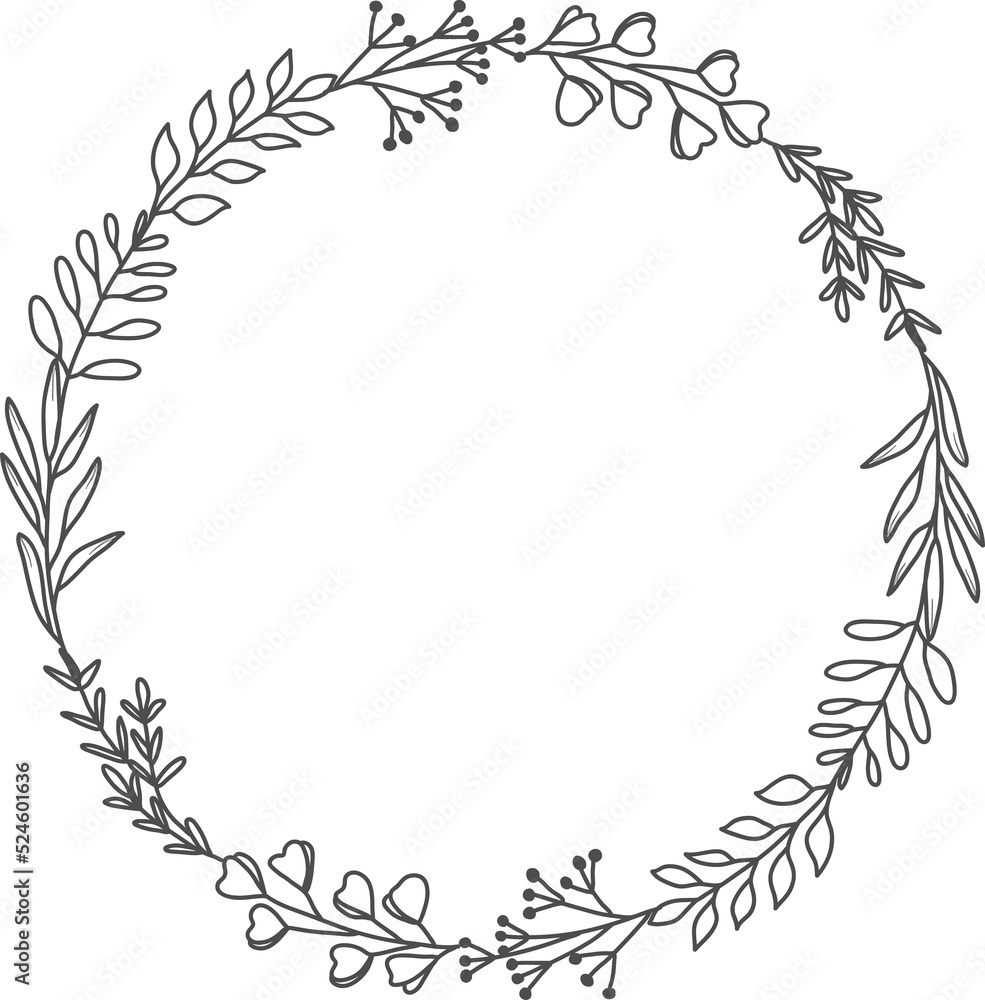 Wreath transparency for decoration. Wreath transparency for decoration.