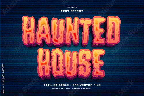 haunted house editable text effect