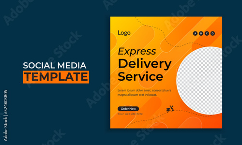 Food delivery service social media post template