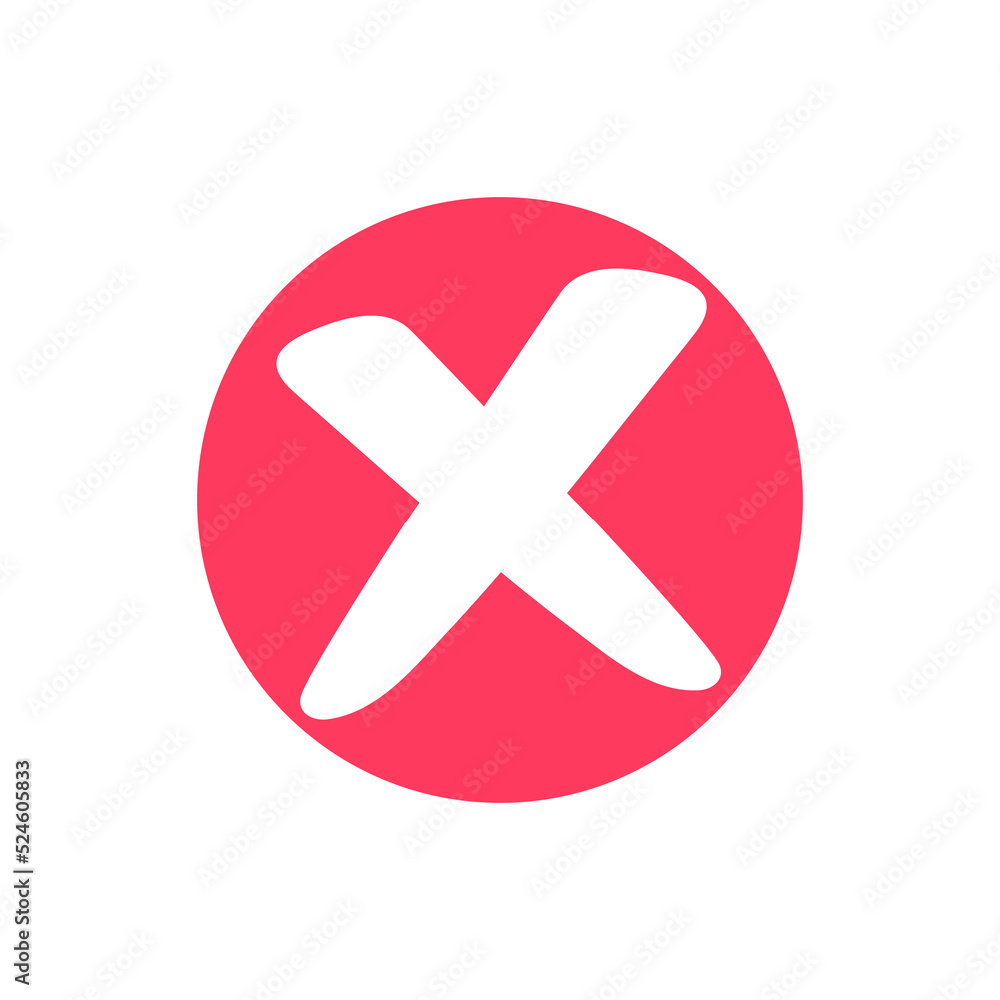 red cross icon for things that should not be done or forbidden red cross icon for things that should not be done or forbidden