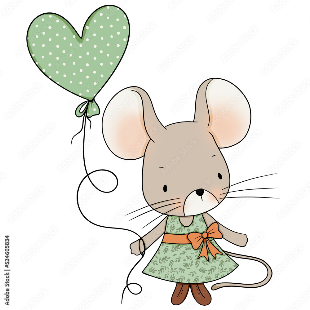Cute mouse cartoon design character Cute mouse cartoon design character
