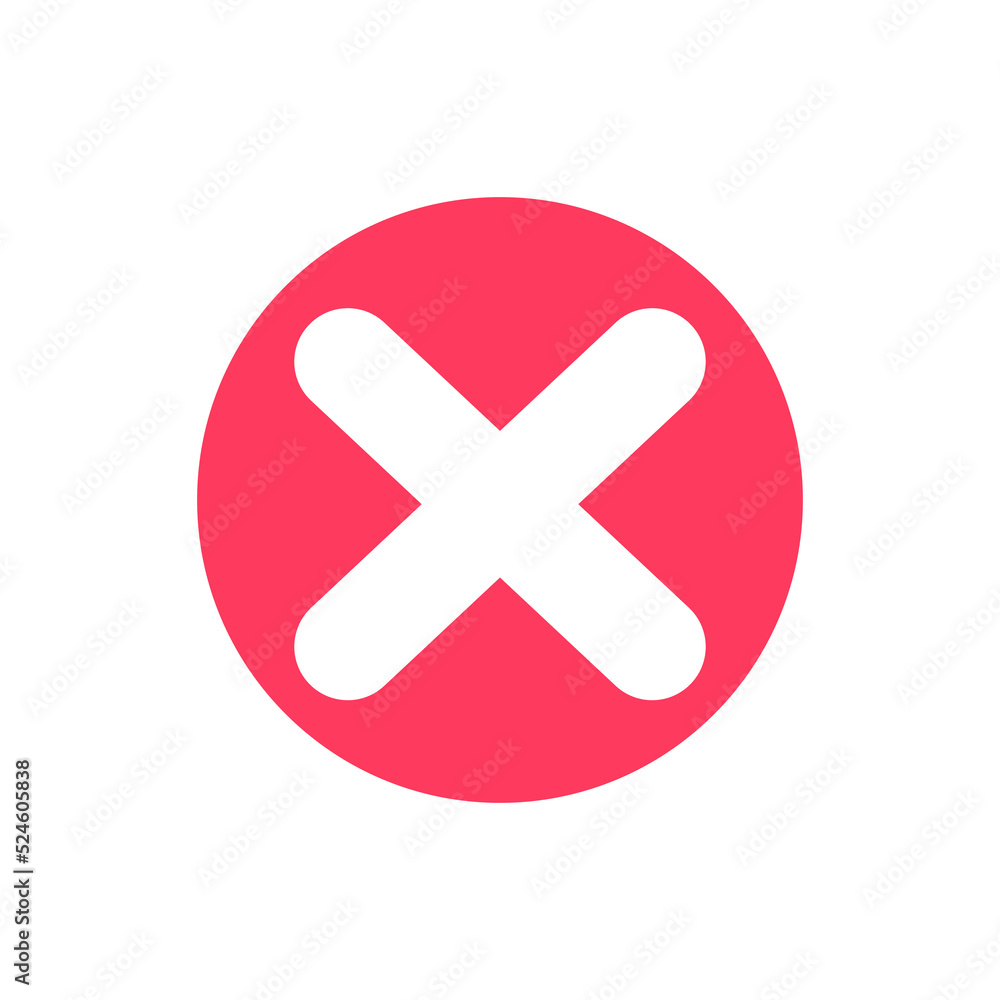red cross icon for things that should not be done or forbidden red cross icon for things that should not be done or forbidden