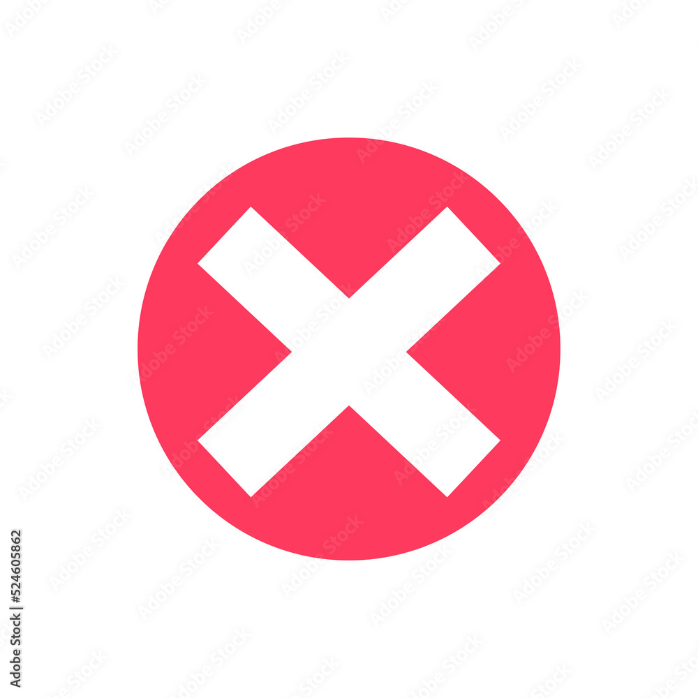 red cross icon for things that should not be done or forbidden red cross icon for things that should not be done or forbidden