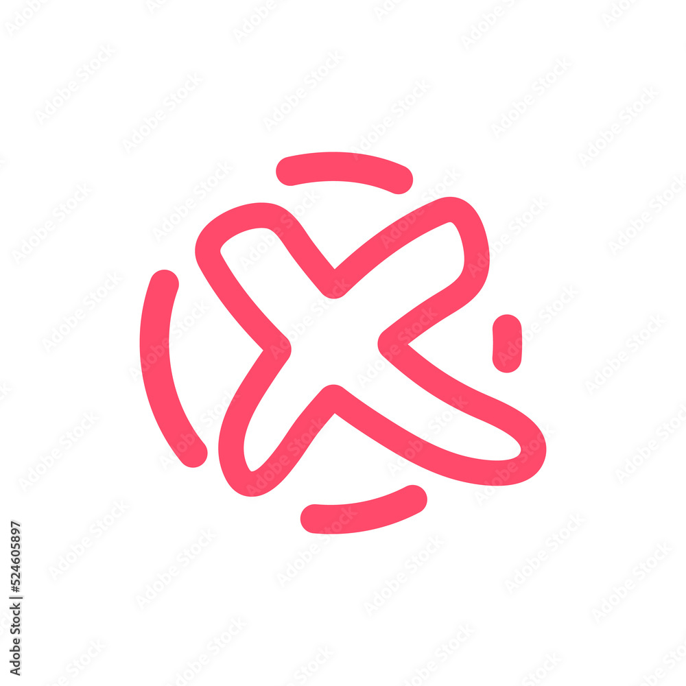 red cross icon for things that should not be done or forbidden