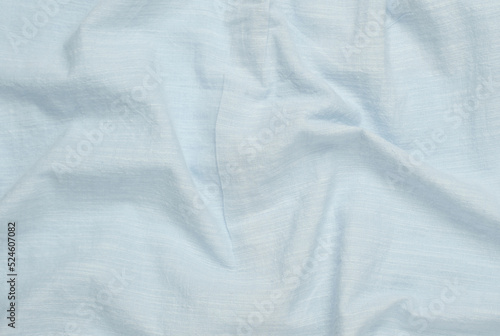 Wrinkled blue fabric texture