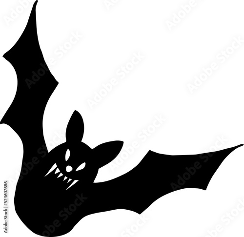 Halloween Bat Silhouette. Halloween illustration
