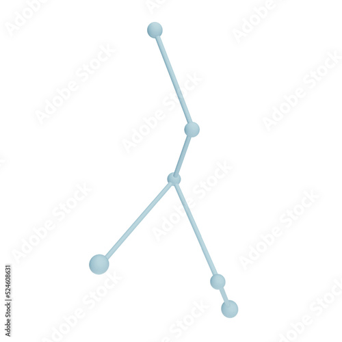 Constellation 3d rendering isometric icons.