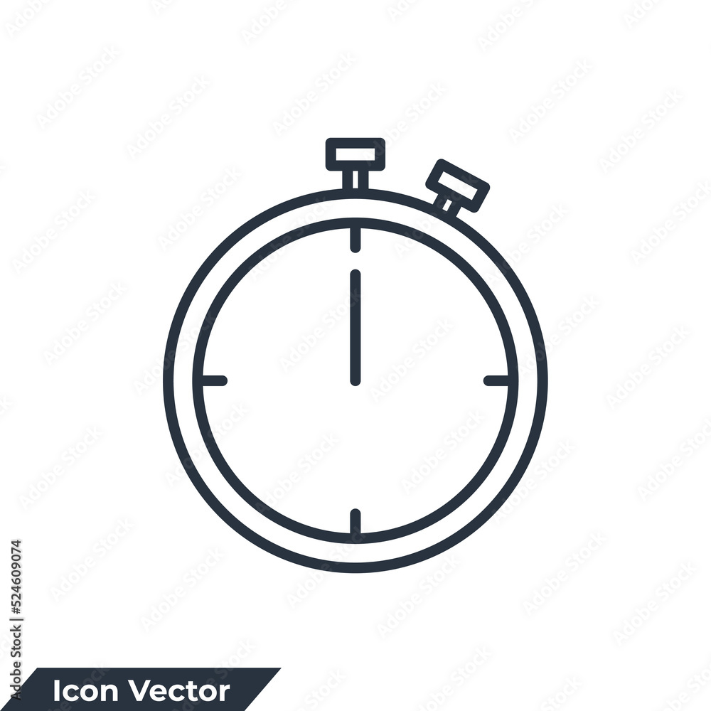 stopwatch icon logo vector illustration. stop watch timer symbol template for graphic and web design collection stopwatch icon logo vector illustration. stop watch timer symbol template for graphic and web design collection