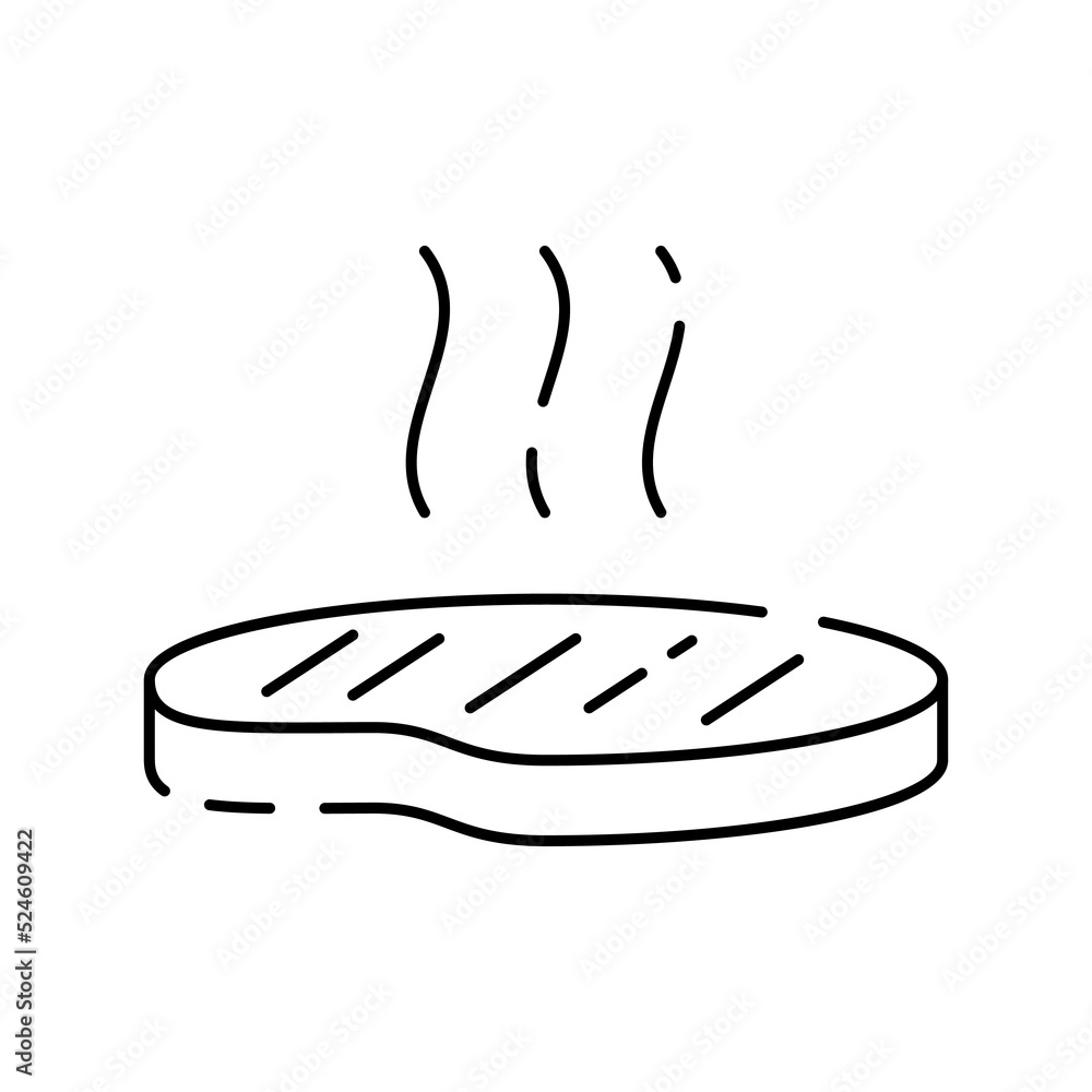 Cooking line icon. Boiling time, Frying pan and Kitchen utensils. Recipe pf chef linear vector. Restaurant with cook and meal. Beef steak and barbecue picnic Cooking line icon. Boiling time, Frying pan and Kitchen utensils. Recipe pf chef linear vector. Restaurant with cook and meal. Beef steak and barbecue picnic