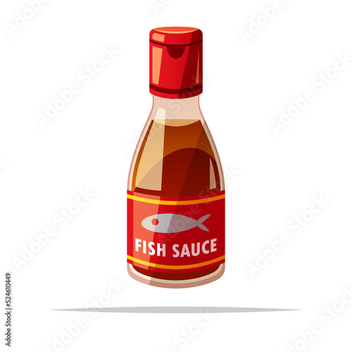Fish sauce vector isolated illustration