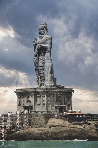 Majestic Thiruvalluvar Statue on the southernmost end of the Indian Sub-continent.
