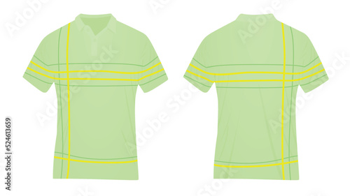 Green man t shirt line pattern. vector illustration