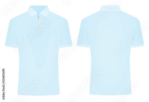 Blue man zip top t shirt. vector illustration