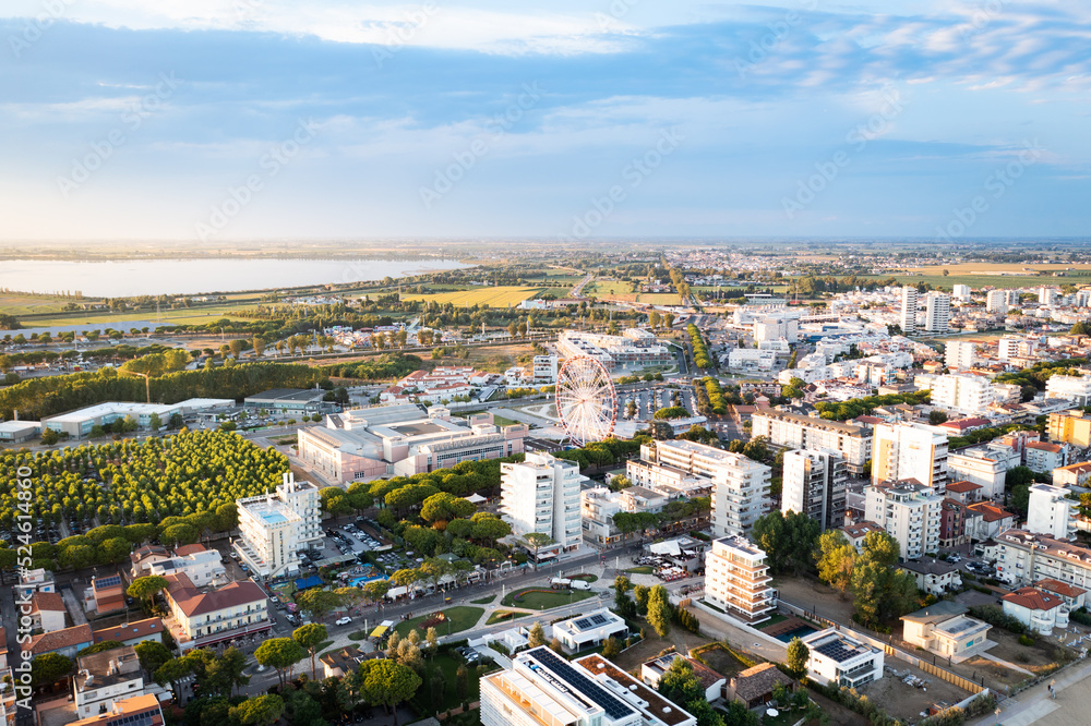 Fototapeta premium Lido di Jesolo cityview to the Ferris Wheel