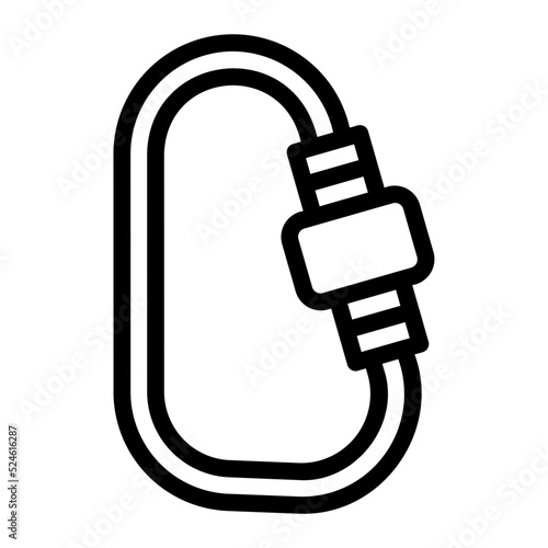 carabiner line icon