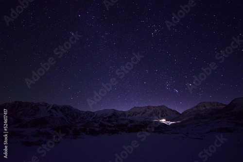 Night scenery in Tateyama alpine  Japan