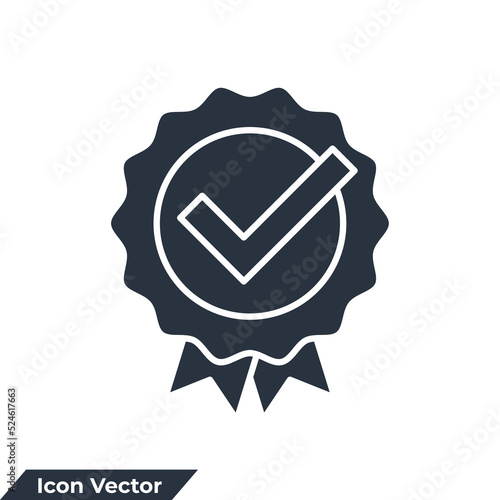 quality icon logo vector illustration. Approval check symbol template for graphic and web design collection