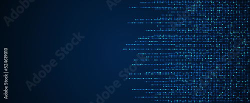 Digital technology background. Digital data square blue pattern pixel background photo