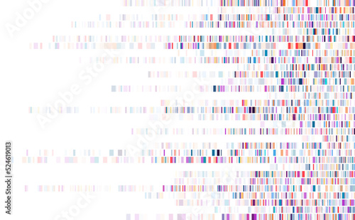 Dna test infographic. Genome sequence map.