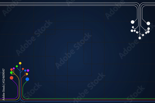 ILLUSTRATION OF DIGITAL GROWTH TREE BACKGROUND