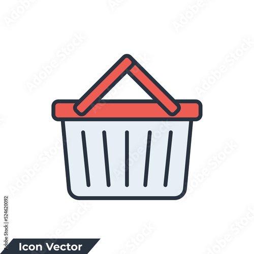 basket icon logo vector illustration. basket symbol template for graphic and web design collection