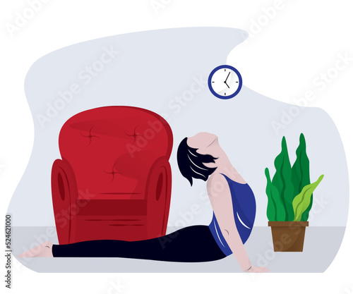 Set of tranquil women with closed eyes and crossed legs meditating in yoga lotus posture. Zen mode