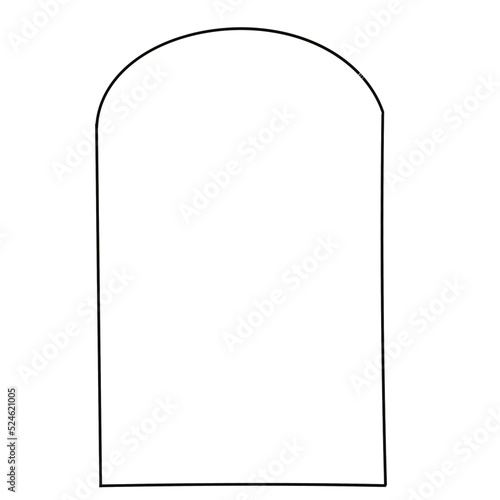 Modern shape frame outline