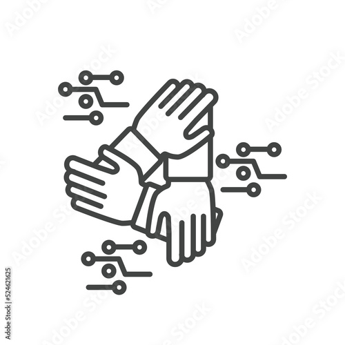 Human Computer Interaction icons  symbol vector elements for infographic web