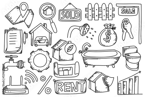 real estate related doodles