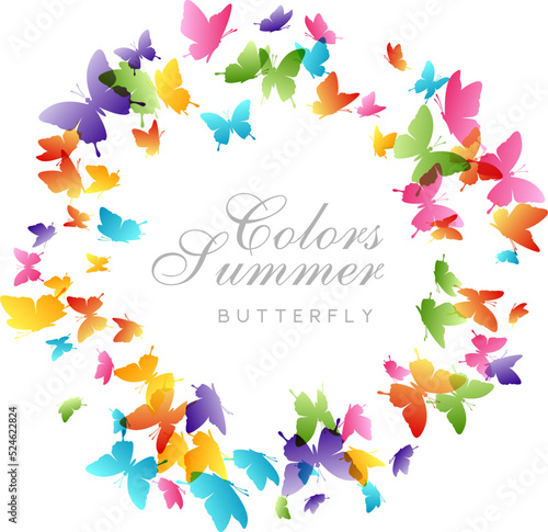 Flying butterflies. Vector decoration element.
