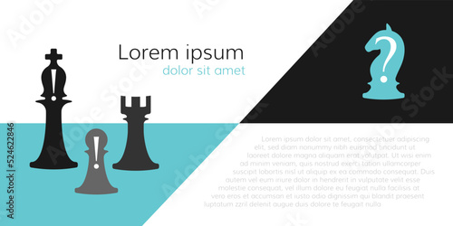 Business conceptual illustration with chess symbols Fototapet