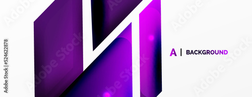 Abstract background. Simple color geometric shapes composition with 3d effect, lights and shadows. Vector Illustration For Wallpaper, Banner, Background, Card, Book Illustration, landing page