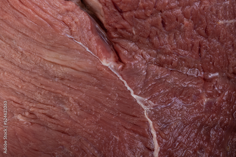 Close-up of a fresh piece of veal meat