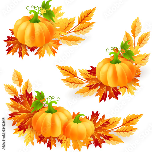 Thanksgiving Day design elemnts.