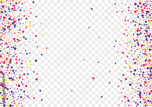 Rainbow Circle Background Transparent Vector. Element Shrovetide Template. Bright Congratulation. Colorful Confetti Isolated. Round Top Card.