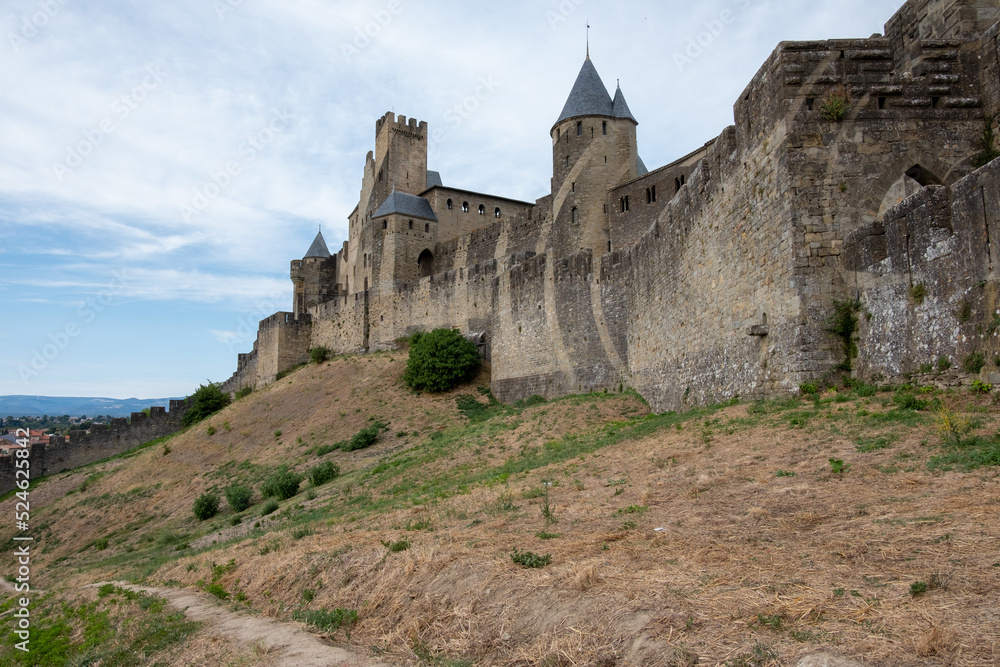 Carcassonne is medieval citadel in the south of France Carcassonne is medieval citadel in the south of France