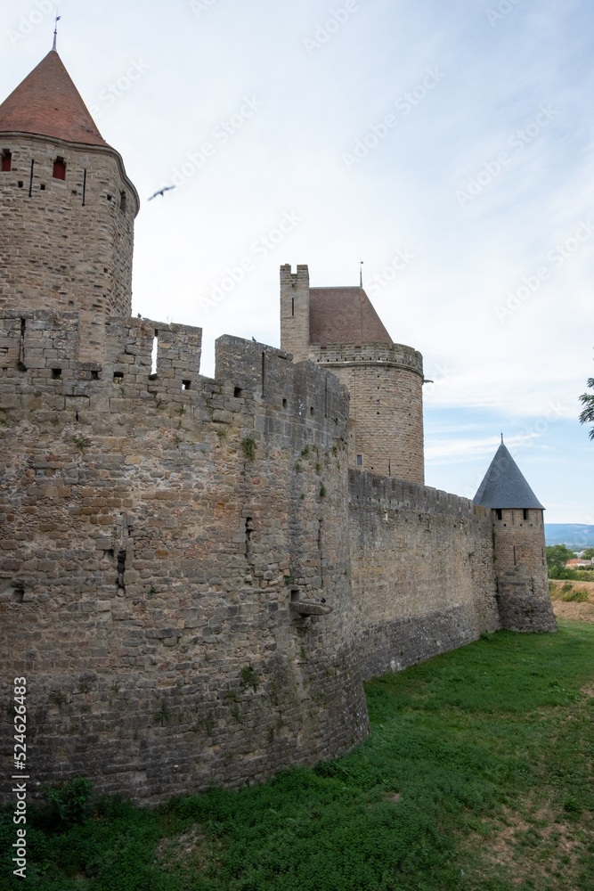 Carcassonne is medieval citadel in the south of France