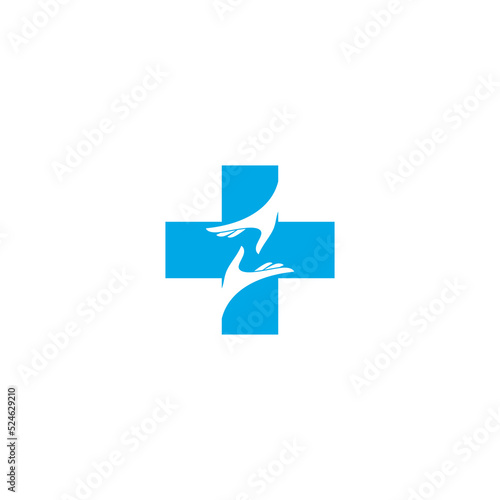 Free Download Medical Cross and Hands logo or icon design - GFXLoad