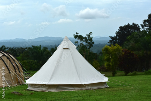  Tent camping in the midst of nature. © Diamon jewelry