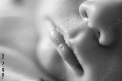 black and white, newborn baby 