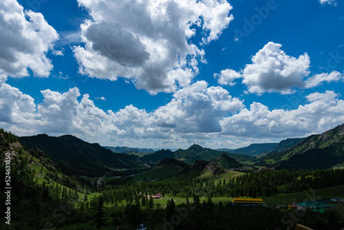 clouds over the mountains