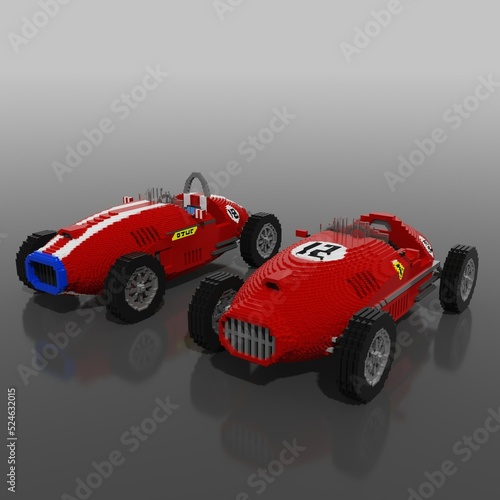 Two classic race car illustration  © Farid