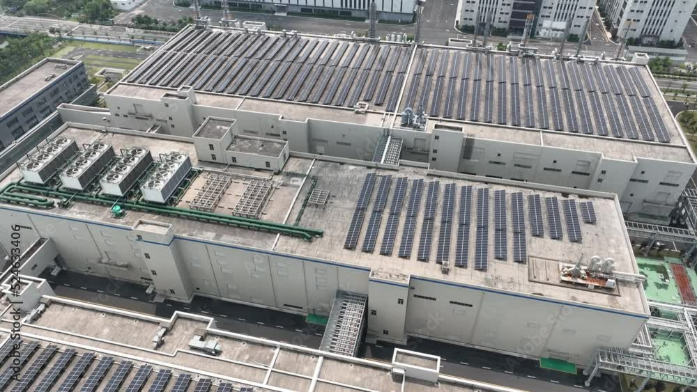 solar panels on factory rooftop solar panels on factory rooftop