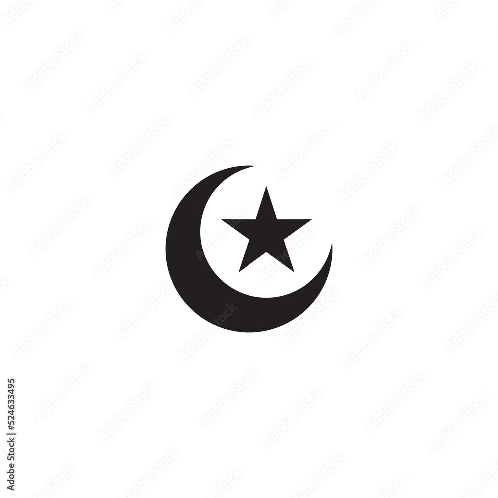 Moon and Star logo or icon design Moon and Star logo or icon design