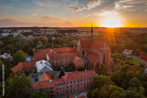 Photos The Roman Catholic Diocese of Pelplin at sunset, Poland