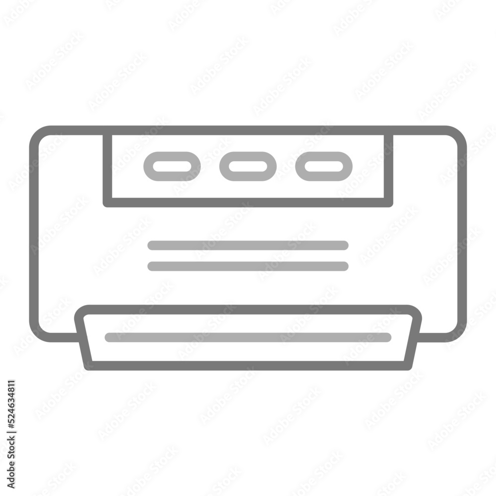 Air Conditioner Greyscale Line Icon Air Conditioner Greyscale Line Icon