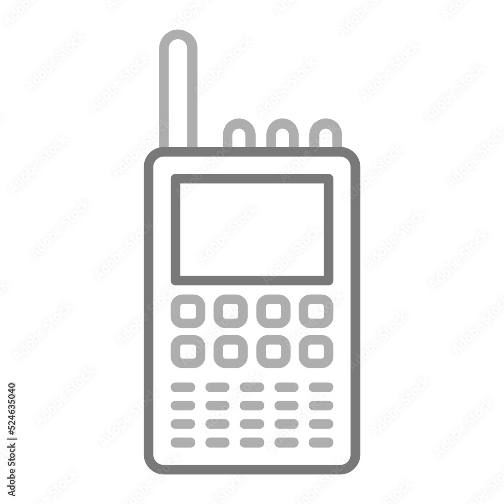 Walkie Talkie Greyscale Line Icon Walkie Talkie Greyscale Line Icon
