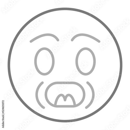 Yelling Greyscale Line Icon