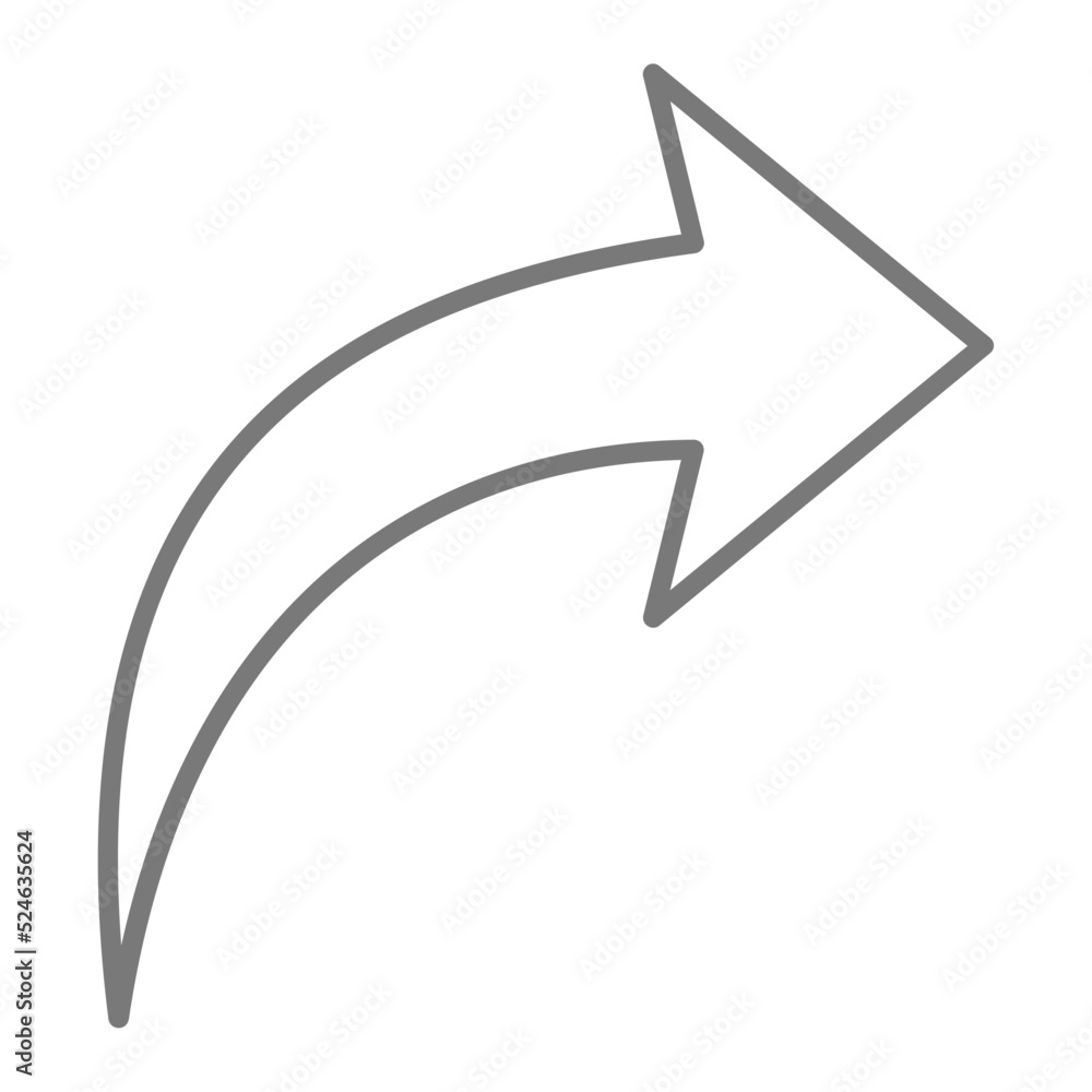Up Right Greyscale Line Icon Up Right Greyscale Line Icon